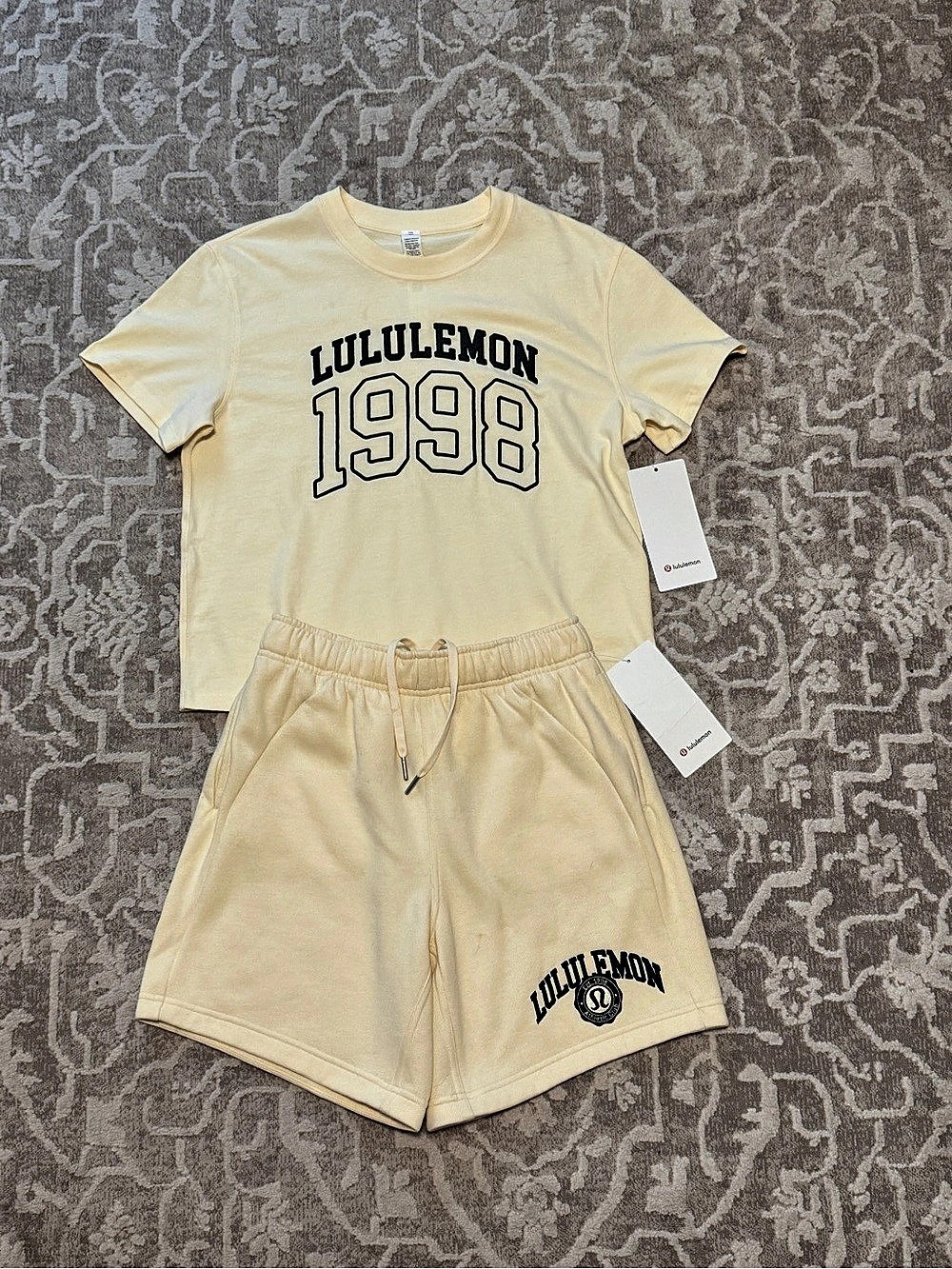 lululemon Relaxed-Fit Cotton Jersey Tee & Scuba Oversized Short Set
